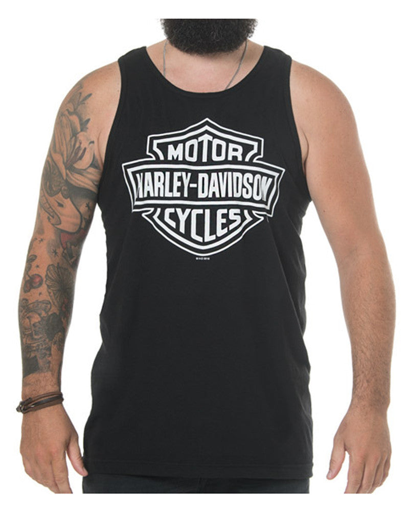 Harley-Davidson® Men's Classic White Bar & Shield Logo Sleeveless Tank, Black