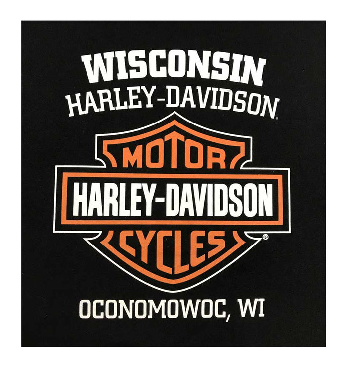 Harley-Davidson® Men's Elongated B&S Fleece Pullover Sweatshirt, Black 30298768