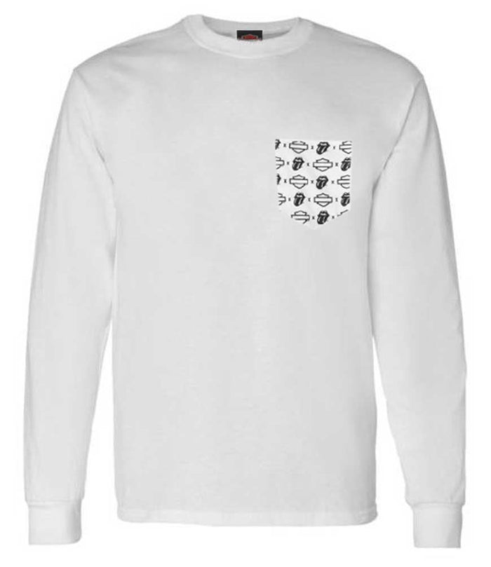 Harley-Davidson® Men's Rolling Stones Crossover Chest Pocket Long Sleeve T-Shirt