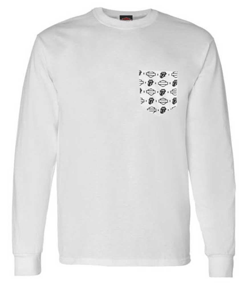 Harley-Davidson® Men's Rolling Stones Crossover Chest Pocket Long Sleeve T-Shirt