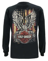 Harley-Davidson® Men's Custom Freedom Long Sleeve Crew-Neck Shirt - Black