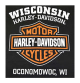 Harley-Davidson® Men's Hooded Sweatshirt, Bar & Shield Zip Black Hoodie 30299142