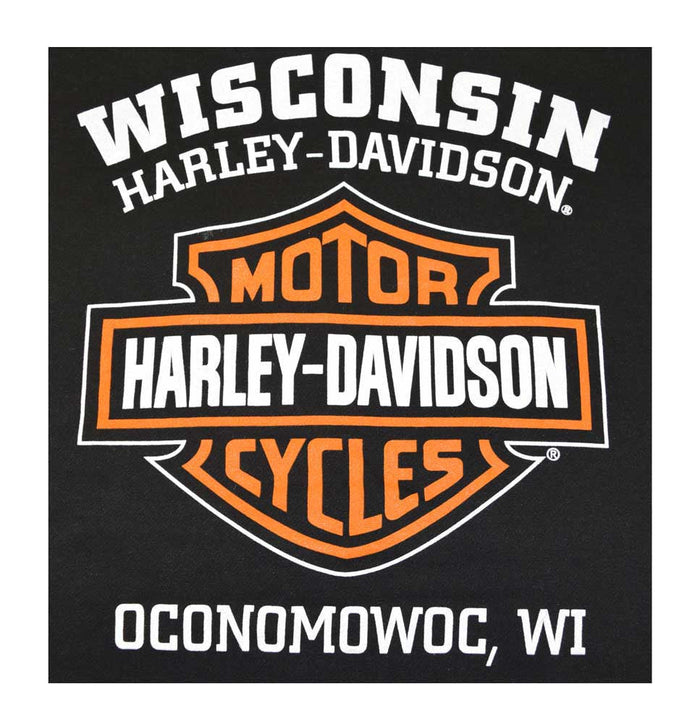 Harley-Davidson® Men's Hooded Sweatshirt, Bar & Shield Zip Black Hoodie 30299142