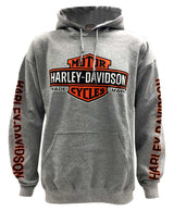 Harley-Davidson® Men's Bar & Shield Logo Pullover Hooded Sweatshirt, Gray