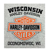 Harley-Davidson® Men's Bar & Shield Logo Pullover Hooded Sweatshirt, Gray