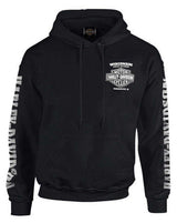 Harley-Davidson® Men's Lightning Crest Pullover Hooded Sweatshirt, Black