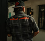 Men's H-D TECH Coolmax Plaid Shirt - Plaid - Asphalt & Harley Black