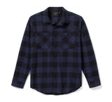 Men's Bar & Shield Buffalo Check Flannel - Plaid - Mood Indigo/Harley Black
