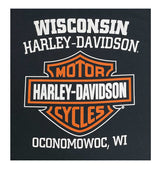 Harley-Davidson® Men's Bar & Shield Chest Pocket Long Sleeve Crew-Neck Tee, Black