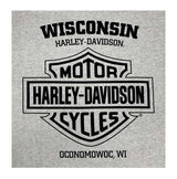 Harley-Davidson® Men's Post Credits Chest Pocket Short Sleeve T-Shirt - Gray