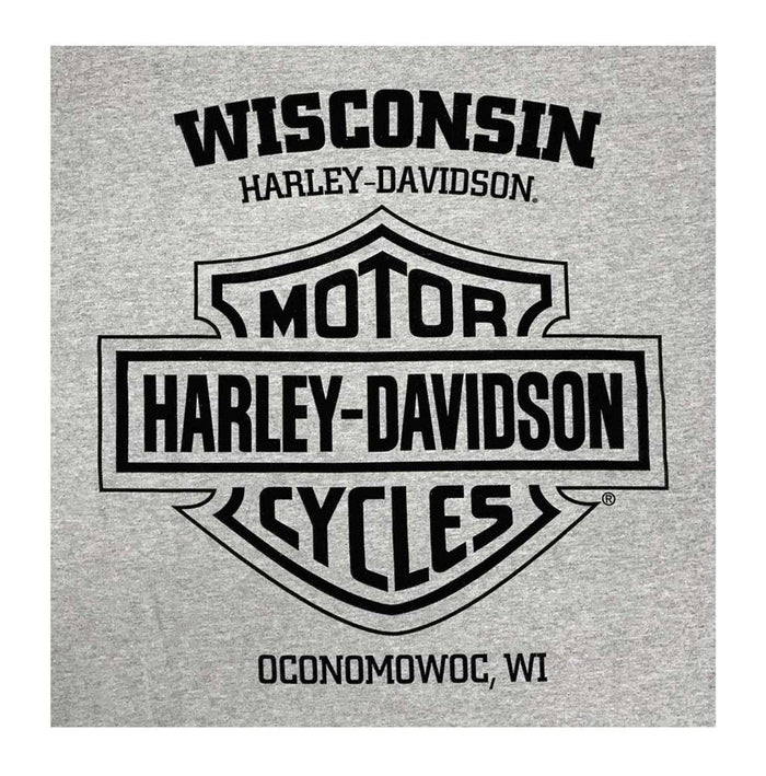 Harley-Davidson® Men's Post Credits Chest Pocket Short Sleeve T-Shirt - Gray