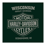 Harley-Davidson® Men's Firepower Long Sleeve Crew-Neck Cotton Shirt - Green
