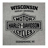 Harley-Davidson® Men's Racing Power Tri-Blend Short Sleeve T-Shirt, Heather Gray
