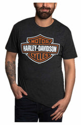 Harley-Davidson® Men's B&S Vintage Poly-Blend Short Sleeve Crew T-Shirt - Black