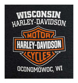 Harley-Davidson® Men's B&S Vintage Poly-Blend Short Sleeve Crew T-Shirt - Black