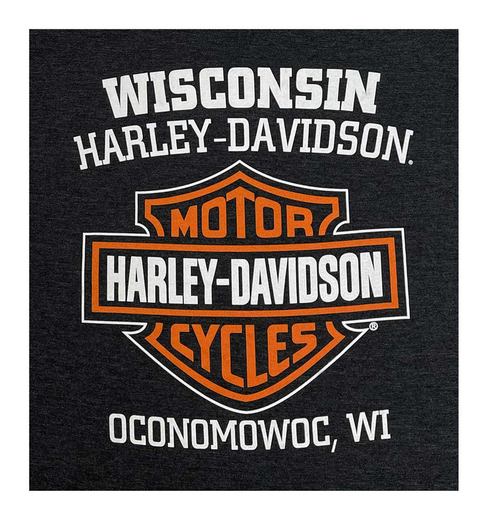 Harley-Davidson® Men's B&S Vintage Poly-Blend Short Sleeve Crew T-Shirt - Black