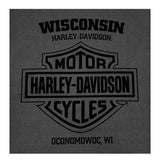 Harley-Davidson Men's Gas Cap Chest Pocket Short Sleeve T-Shirt - Charcoal Gray