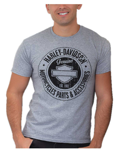 Harley-Davidson® Men's Bar & Shield Chest Pocket Short Sleeve T-Shirt - Gray