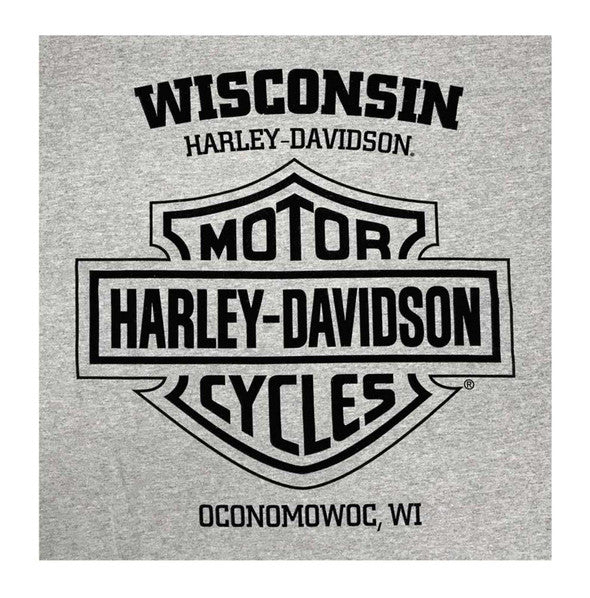 Harley-Davidson® Men's Bar & Shield Chest Pocket Short Sleeve T-Shirt - Gray