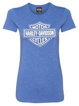 Harley-Davidson Women's Blue Reign B&S Short Sleeve Crew-Neck Tee - Royal
