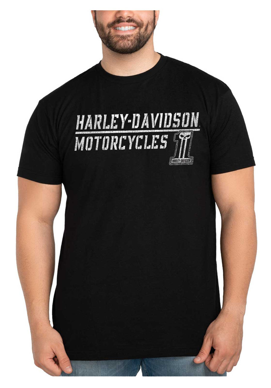 Harley-Davidson® Men's #1 Skull Crew Neck Short Sleeve T-Shirt - Black