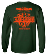 Harley-Davidson® Men's Dial Speed & Power Long Sleeve Crew-Neck Shirt - Green