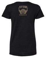 Harley-Davidson Women's Metallic Phantom Short Sleeve Scoop Neck Tee - Black
