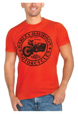 Harley-Davidson® Men's Guest Ride Crew-Neck Short Sleeve Cotton T-Shirt - Orange