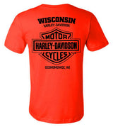 Harley-Davidson® Men's Guest Ride Crew-Neck Short Sleeve Cotton T-Shirt - Orange