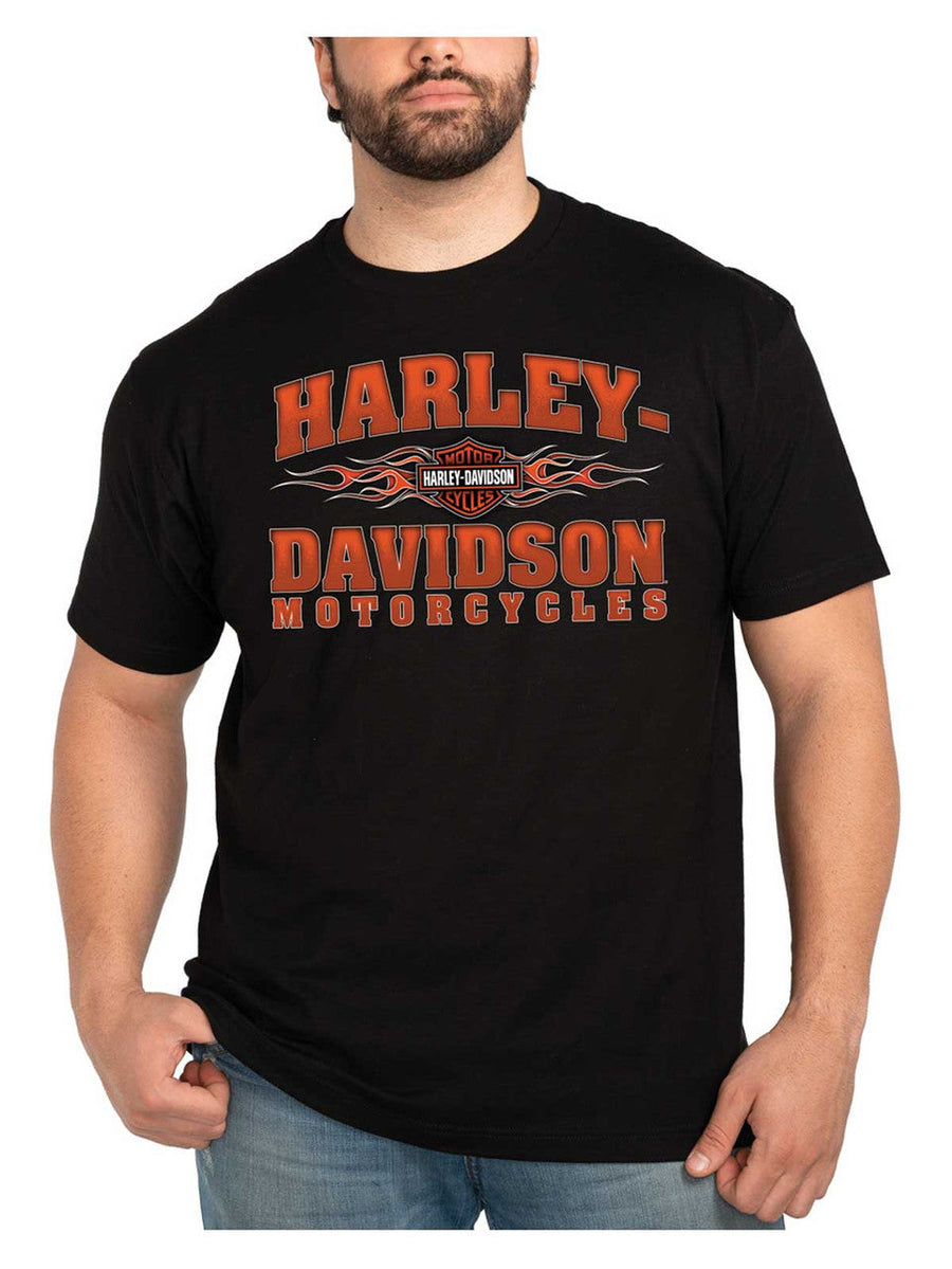 Harley-Davidson® Men's Scorch New Crew-Neck Short Sleeve Cotton T-Shirt - Black