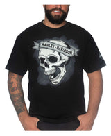 Harley-Davidson® Men's Skull Banner Short Sleeve Crew-Neck T-Shirt - Black