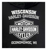 Harley-Davidson® Men's Forged Bar & Shield Pullover Fleece Hoodie, Black