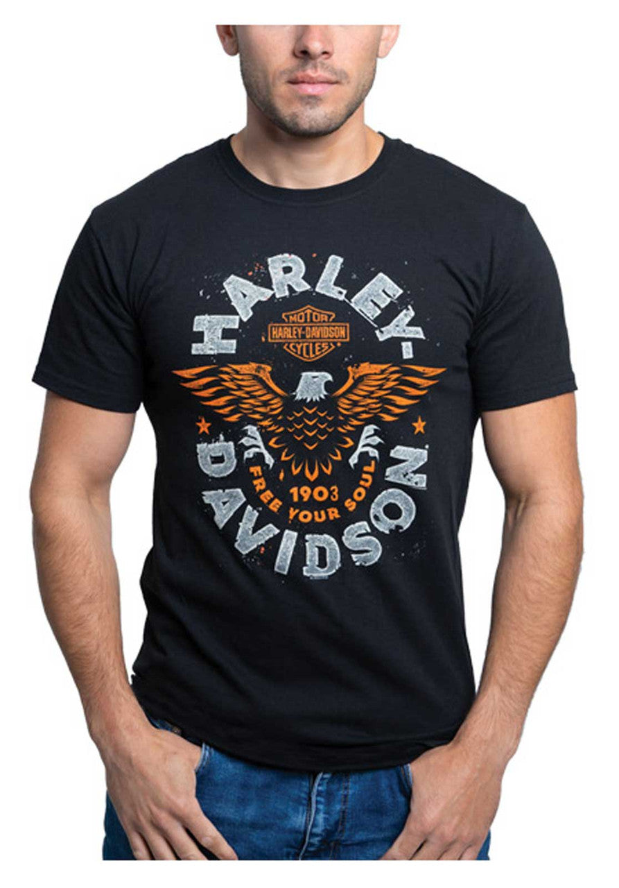 Harley-Davidson® Men's Likable Short Sleeve Cotton Crew-Neck T-Shirt - Black