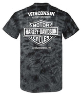 Harley-Davidson® Men's Spike Shock Short Sleeve Cotton T-Shirt - Black Wash