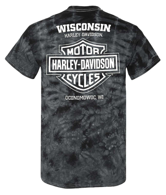 Harley-Davidson® Men's Spike Shock Short Sleeve Cotton T-Shirt - Black Wash