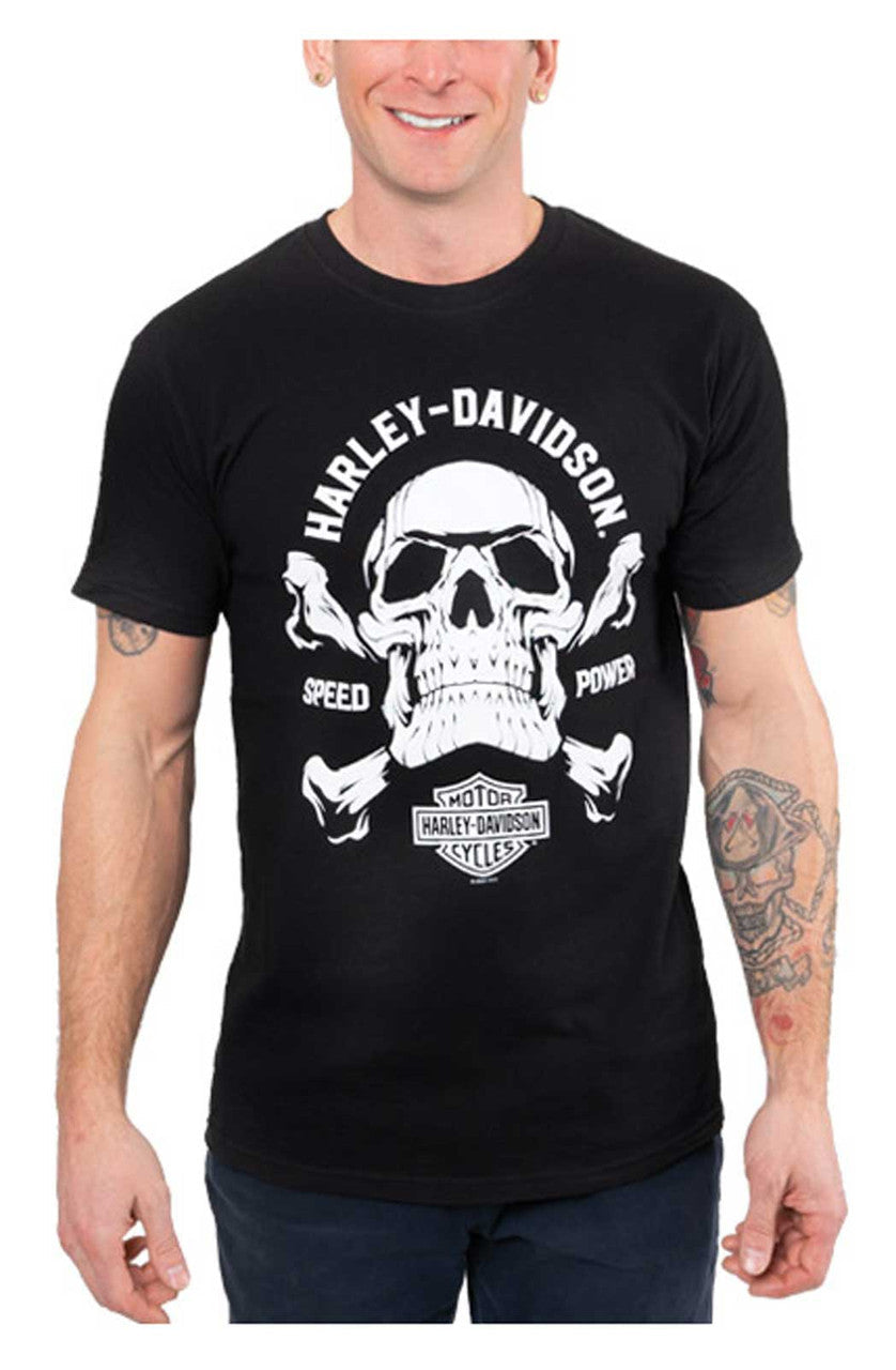 Harley-Davidson® Men's Catalyst Skull Short Sleeve Crew-Neck T-Shirt - Black