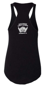 Harley-Davidson Women's Lit Script Racerback Sleeveless Tank Top - Black