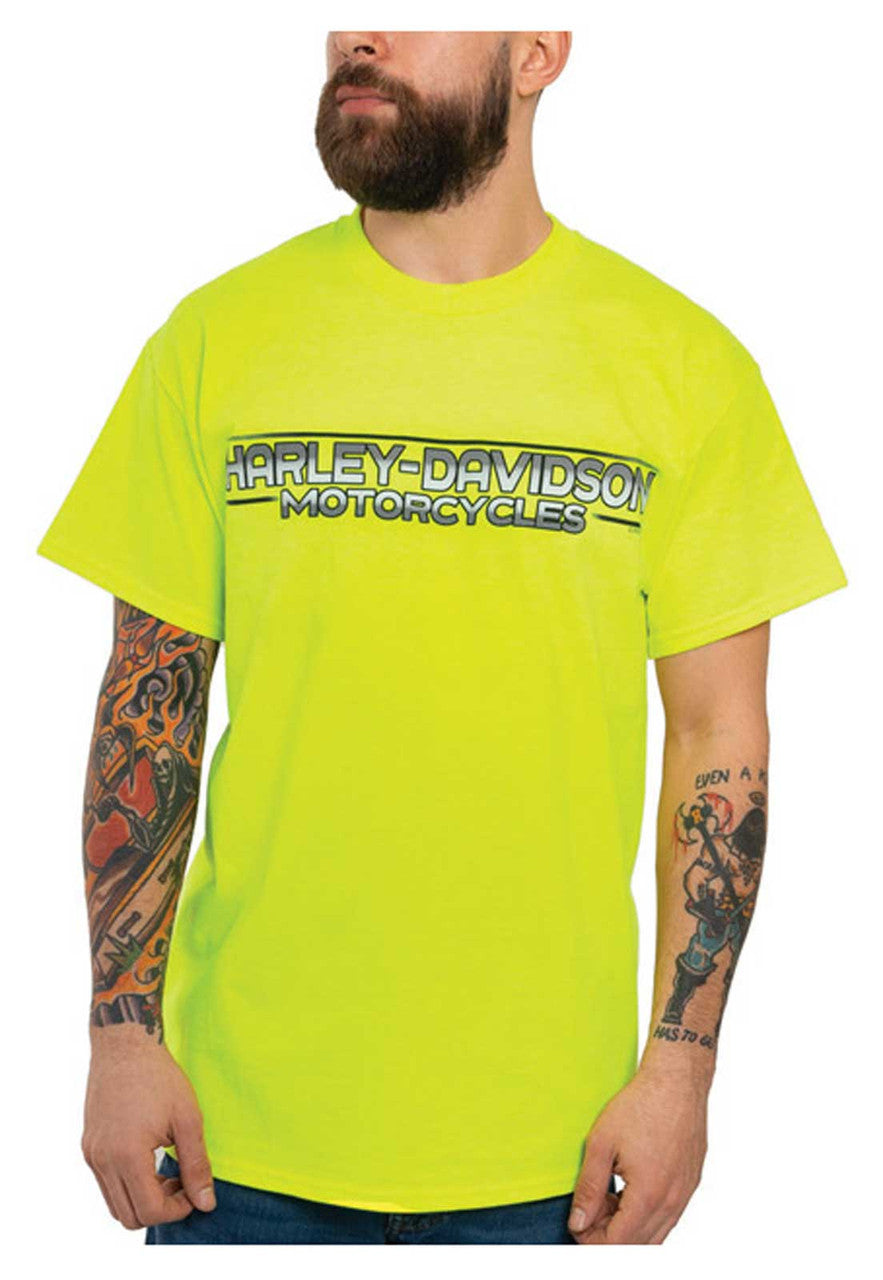 Harley-Davidson Men's Ruthless Crew-Neck Short Sleeve T-Shirt - Safety Green