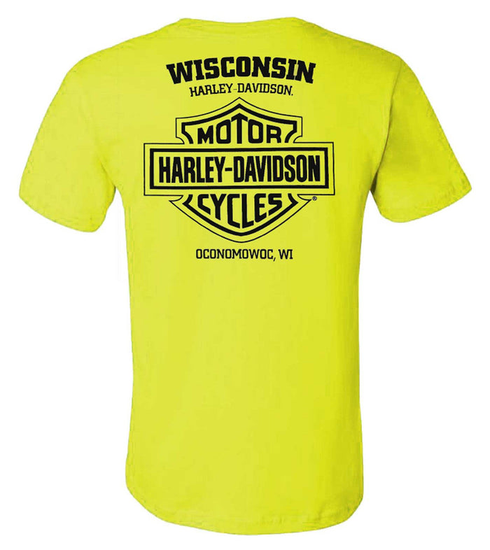 Harley-Davidson Men's Ruthless Crew-Neck Short Sleeve T-Shirt - Safety Green