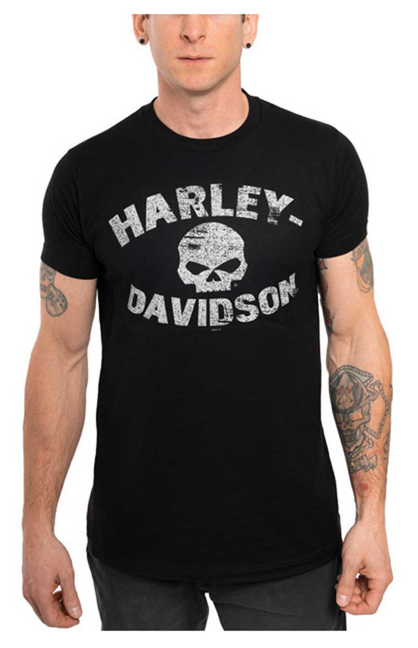 Harley-Davidson® Men's Pursue Willie G Skull Short Sleeve Cotton T-Shirt - Black
