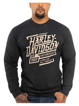 Harley-Davidson® Men's Thunder Long Sleeve Crew-Neck Shirt - Vintage Black