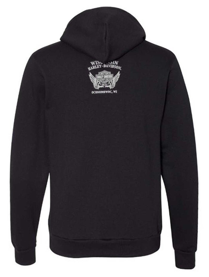 Harley-Davidson® Women's Titanium Metallic Zip-Up Hooded Sweatshirt - Black