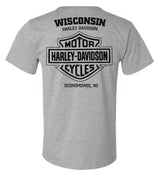 Harley-Davidson® Men's Banner Tape Crew-Neck Short Sleeve T-Shirt, Heather Gray