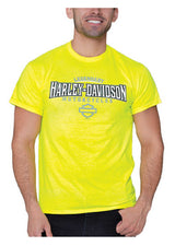 Harley-Davidson® Men's Buster Bar & Shield Short Sleeve T-Shirt - Safety Green