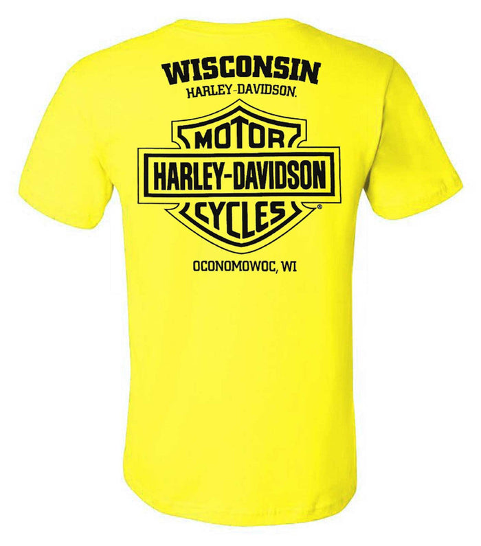 Harley-Davidson® Men's Buster Bar & Shield Short Sleeve T-Shirt - Safety Green