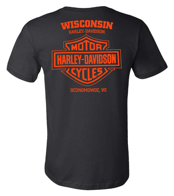 Harley-Davidson® Men's Backdrop Distressed Short Sleeve T-Shirt, Graphite Black