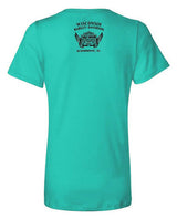 Harley-Davidson® Women's Swirl Spirit Foil Scoop Neck Short Sleeve Tee, Blue