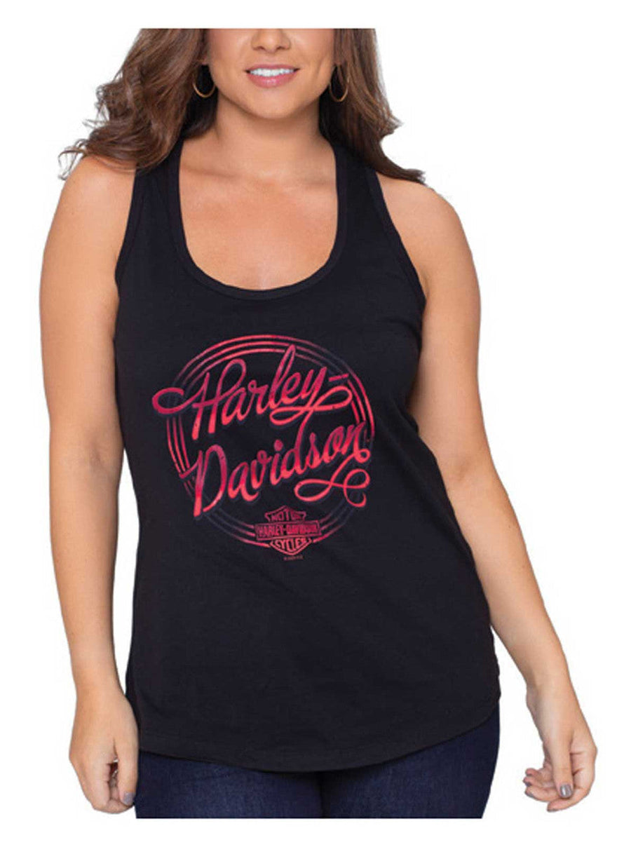 Harley-Davidson® Women's Fever Dreams Sleeveless Racerback Tank Top - Black