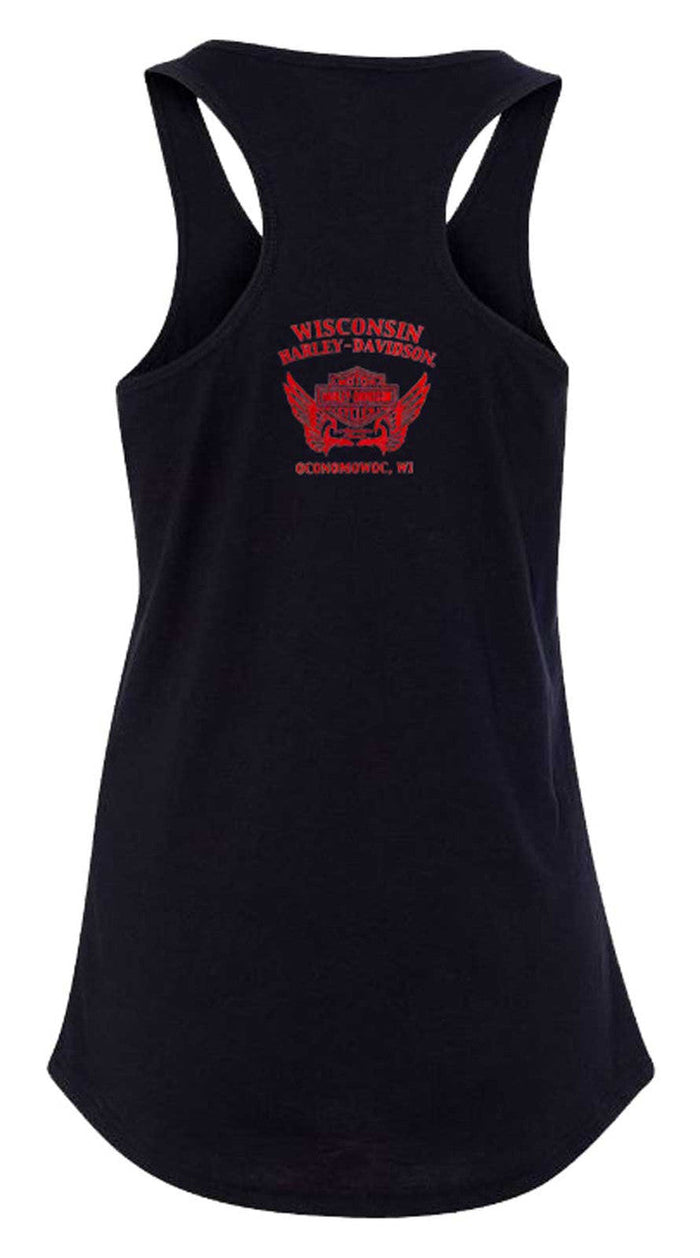 Harley-Davidson® Women's Fever Dreams Sleeveless Racerback Tank Top - Black