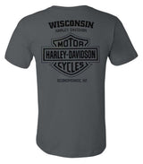Harley-Davidson® Men's Revival H-D Text Short Sleeve Crew-Neck T-Shirt, Charcoal